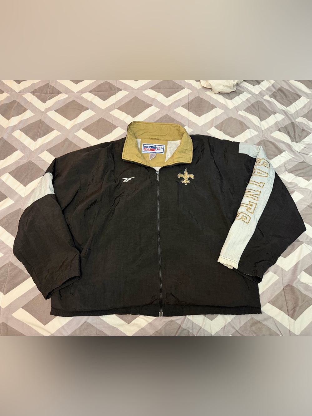 Vintage Pro-Line Reebok New Orleans Saints windbreaker SIZE 2XL
